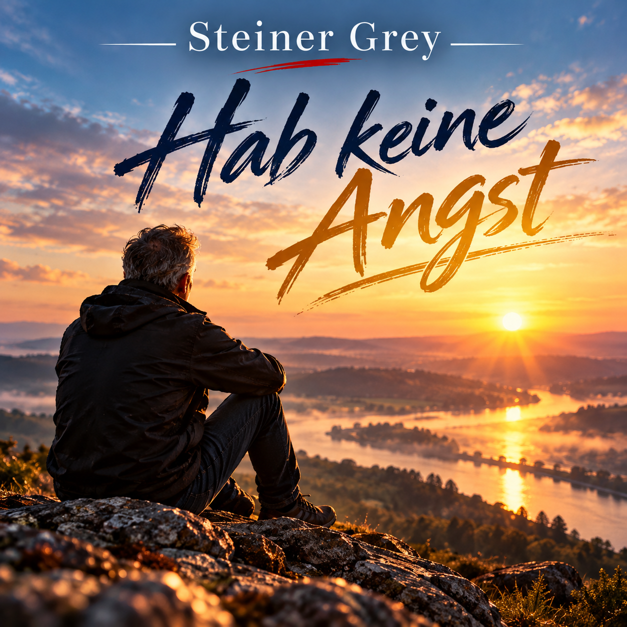 Cover von Hab keine Angst: ein Mann blickt in den Sonnenaufgang